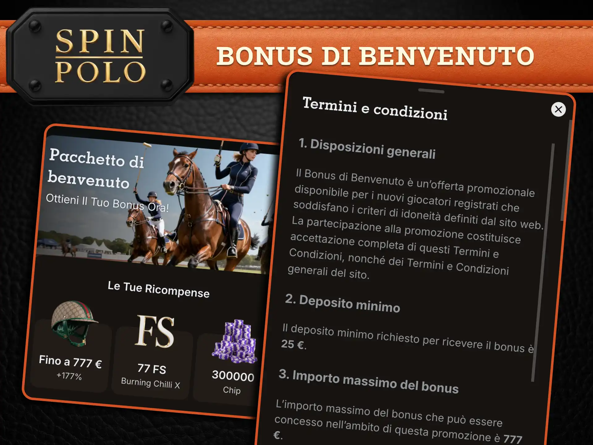 Attiva il bonus Spinpolo nell’app mobile e ricevi premi esclusivi fin dal primo deposito.