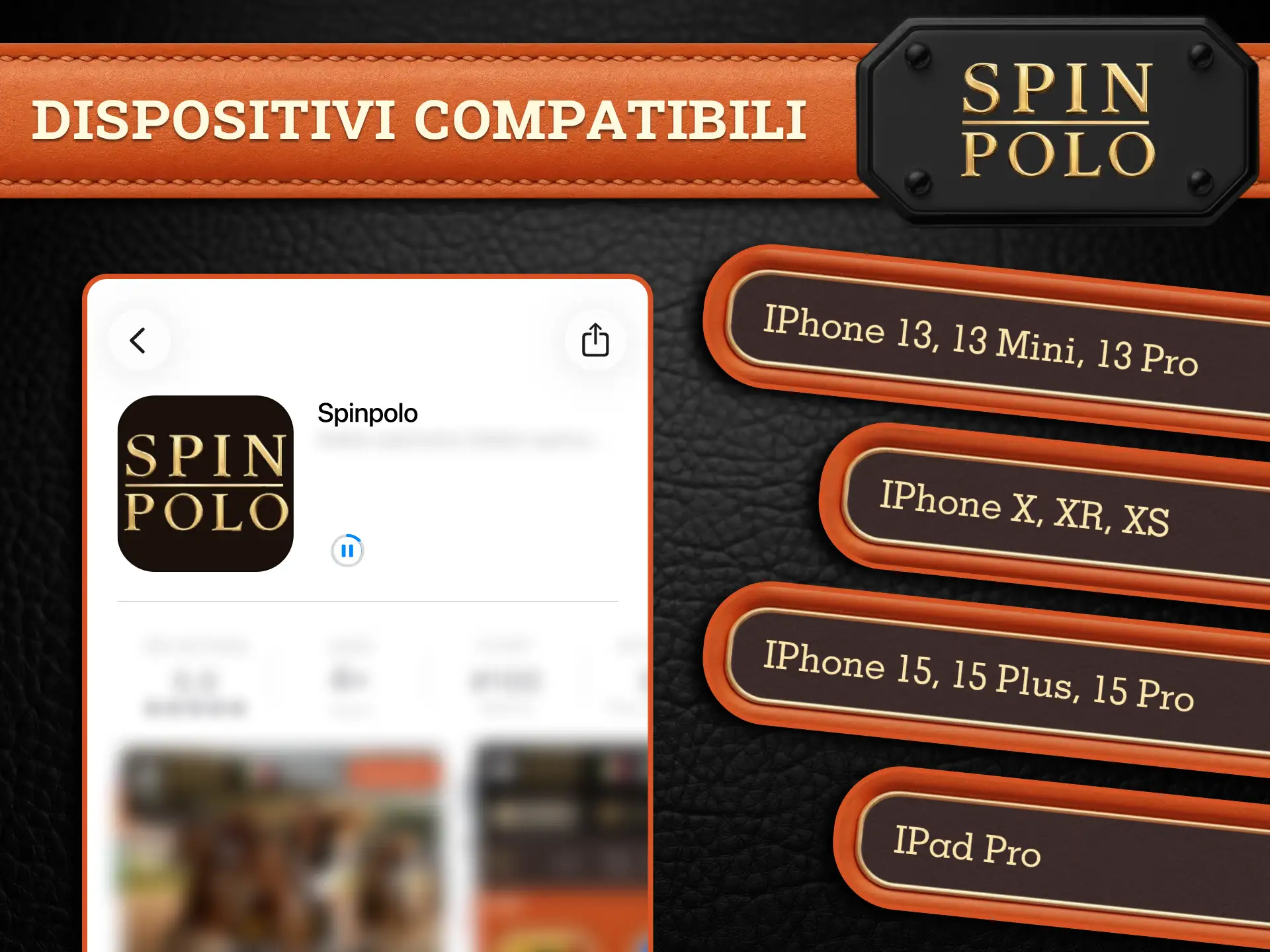 Con Spinpolo iOS puoi utilizzare dispositivi Apple supportati per giocare ovunque senza limitazioni.