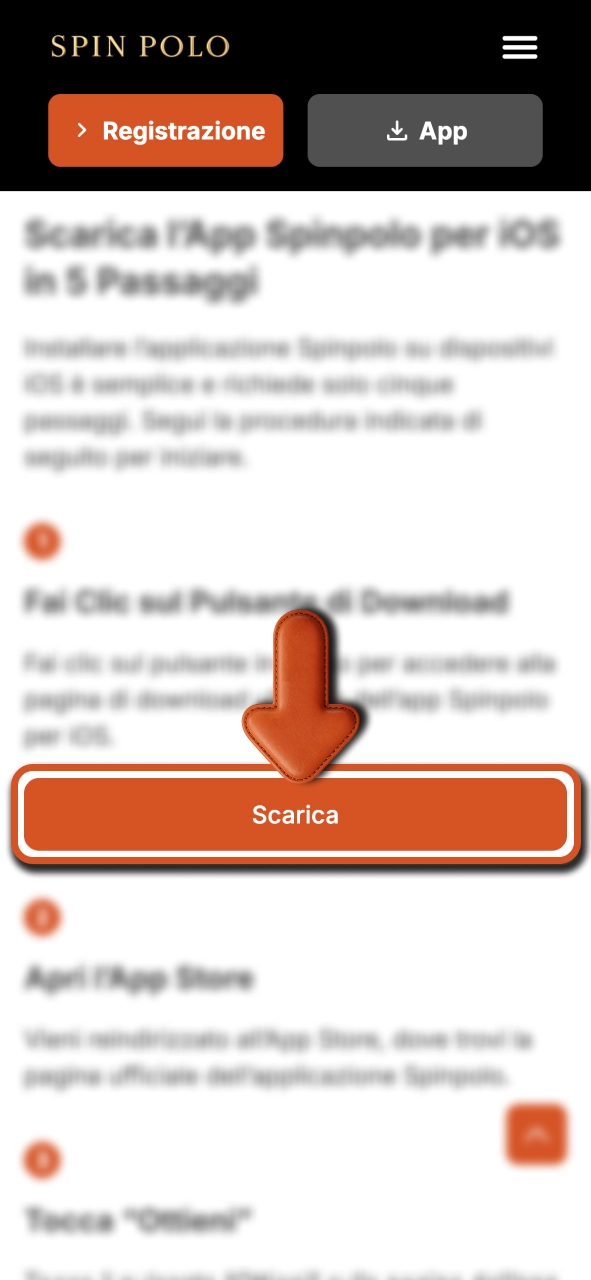 Scarica l’app Spinpolo per iOS e accedi rapidamente alla pagina ufficiale di download Apple.