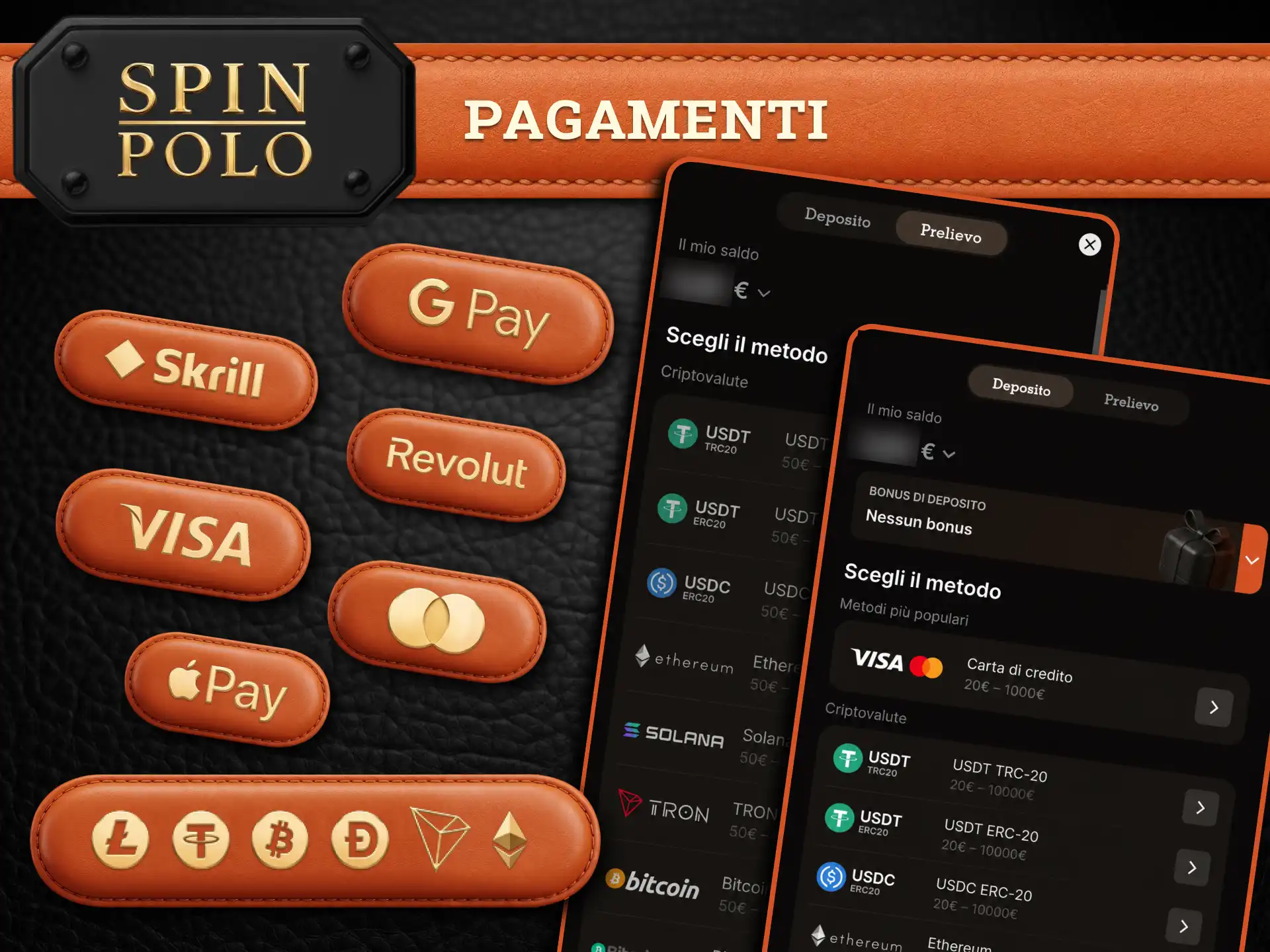Deposita su Spinpolo con sistemi sicuri e approfitta di elaborazioni rapide per ogni operazione.