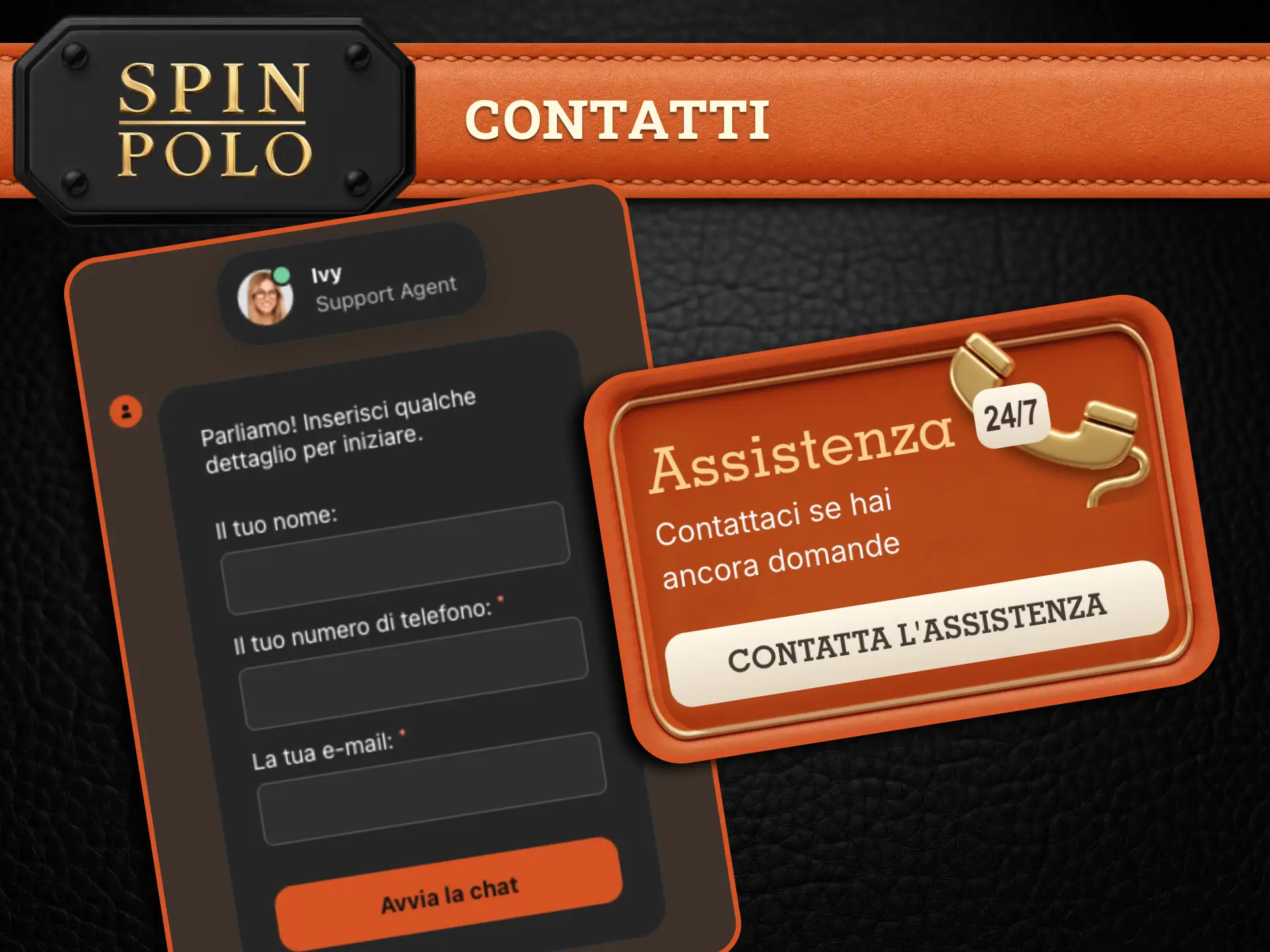 Contatta Spinpolo e ricevi assistenza rapida per qualsiasi problema di deposito.