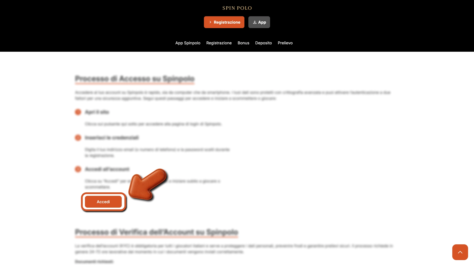 Apri il sito Spinpolo e accedi rapidamente alla pagina dedicata al login sicuro del tuo account.
