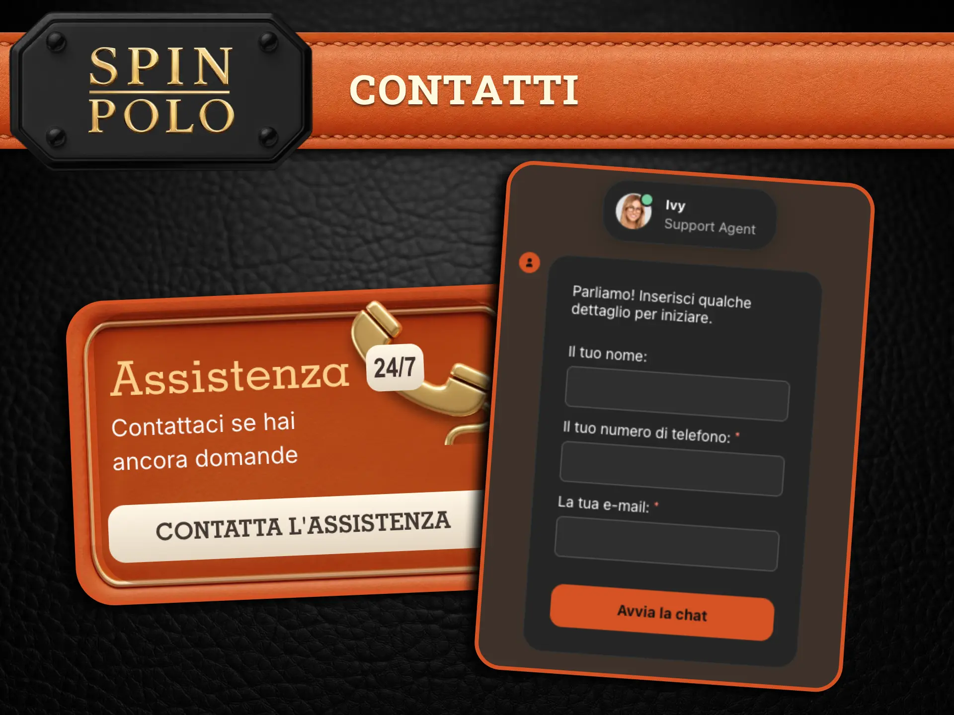 Contatta l’assistenza Spinpolo e ricevi supporto rapido per account pagamenti e bonus in qualsiasi momento.