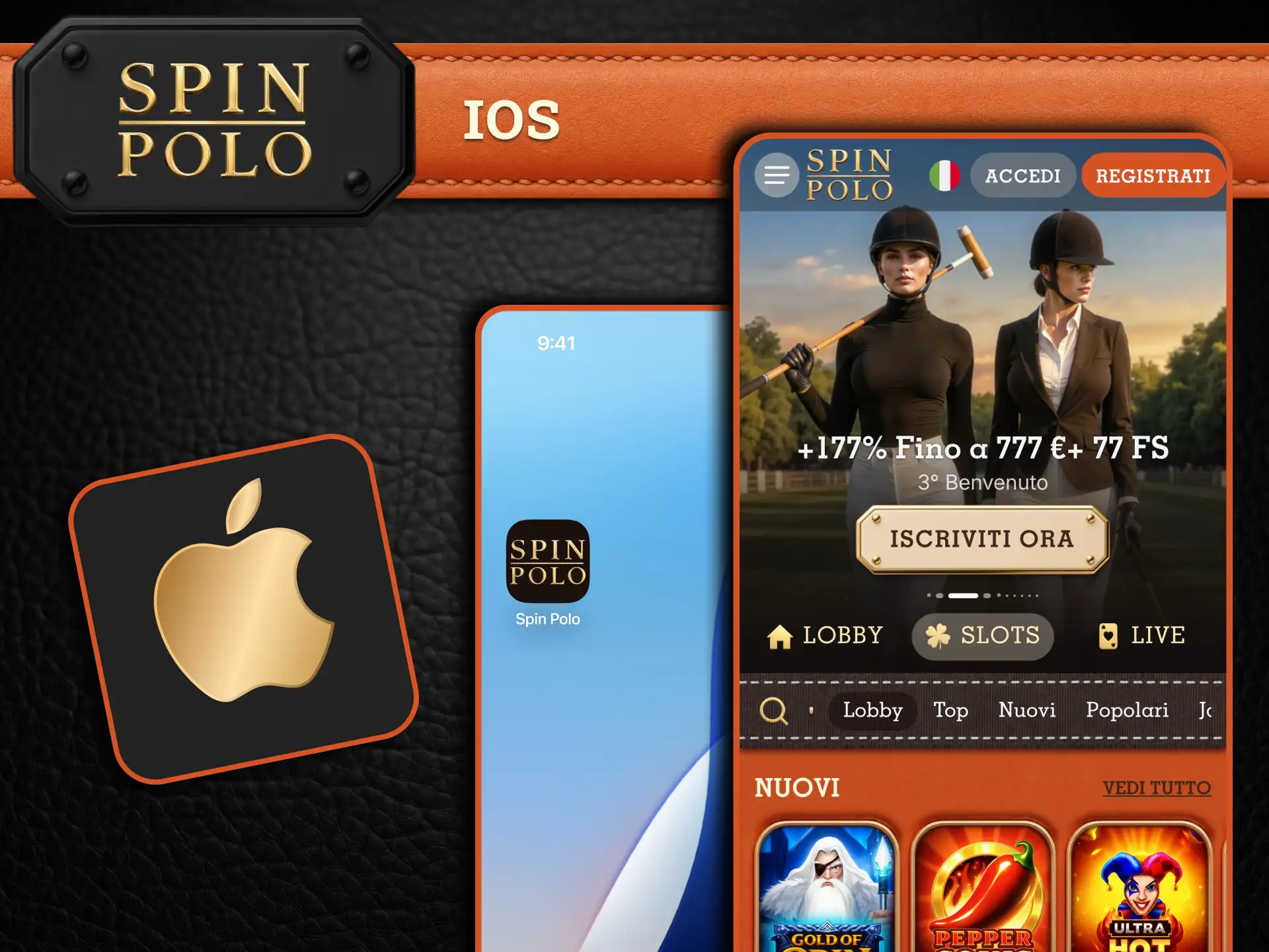 Scarica l’app iOS Spinpolo e accedi facilmente a giochi e scommesse dal tuo iPhone.