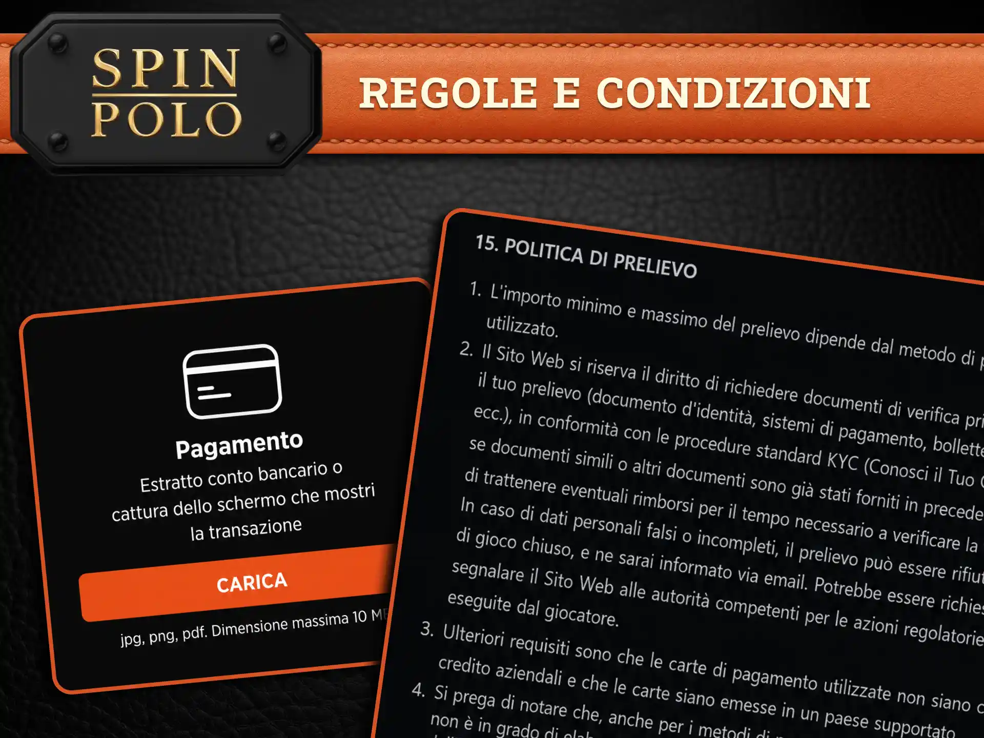 Consulta le regole Spinpolo e completa i prelievi in modo rapido e sicuro.