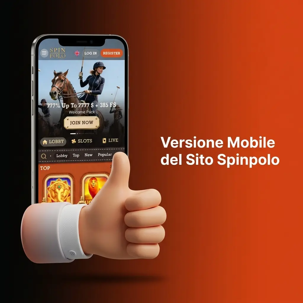Versione mobile del sito Spinpolo ottimizzata per smartphone e tablet con scommesse, casinò e pagamenti