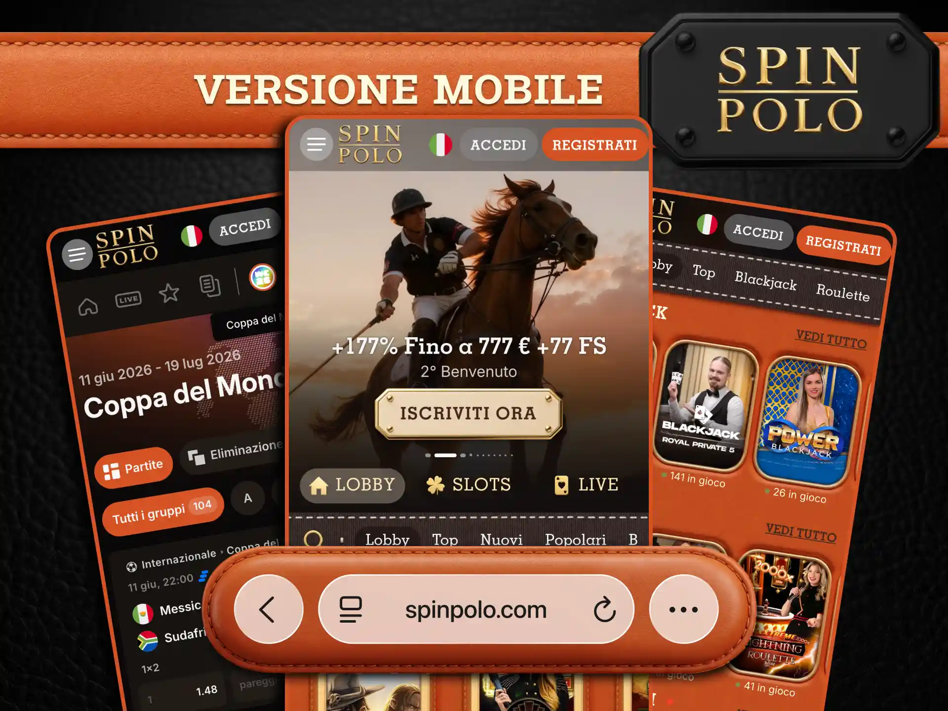 Vivi l’esperienza mobile Spinpolo con accesso immediato a casino live scommesse e promozioni.